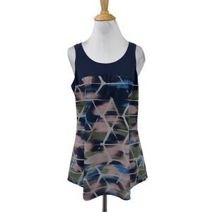 Brooks Tank Top Womens M Medium Multi Pure Project Split Back Workout Wicking